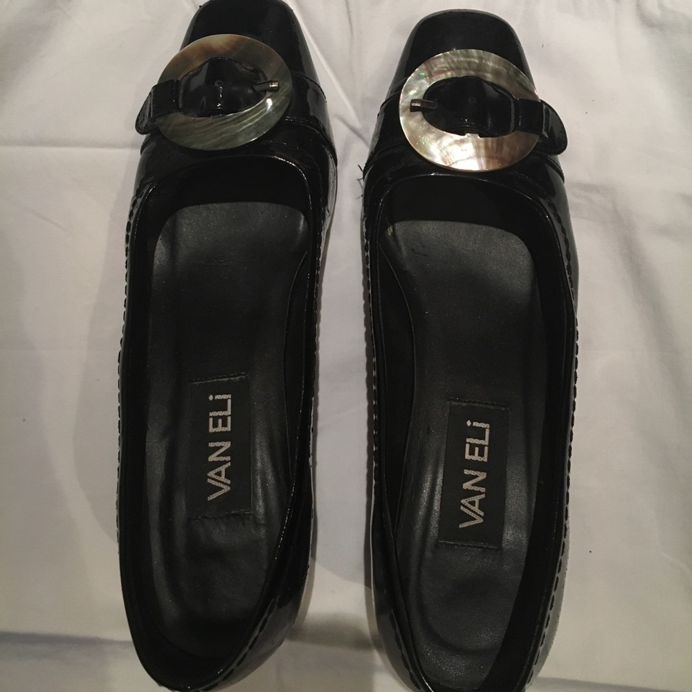 Vaneli Black Patent Pumps